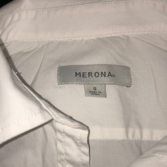White Merona Blouse Size Small - Picture 2 of 3